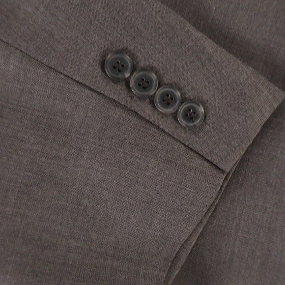 Pronto Uomo Jacket 2XL Gray Worsted Wool Polyester‎ Twill Blazer Cool 50R - Picture 4 of 14